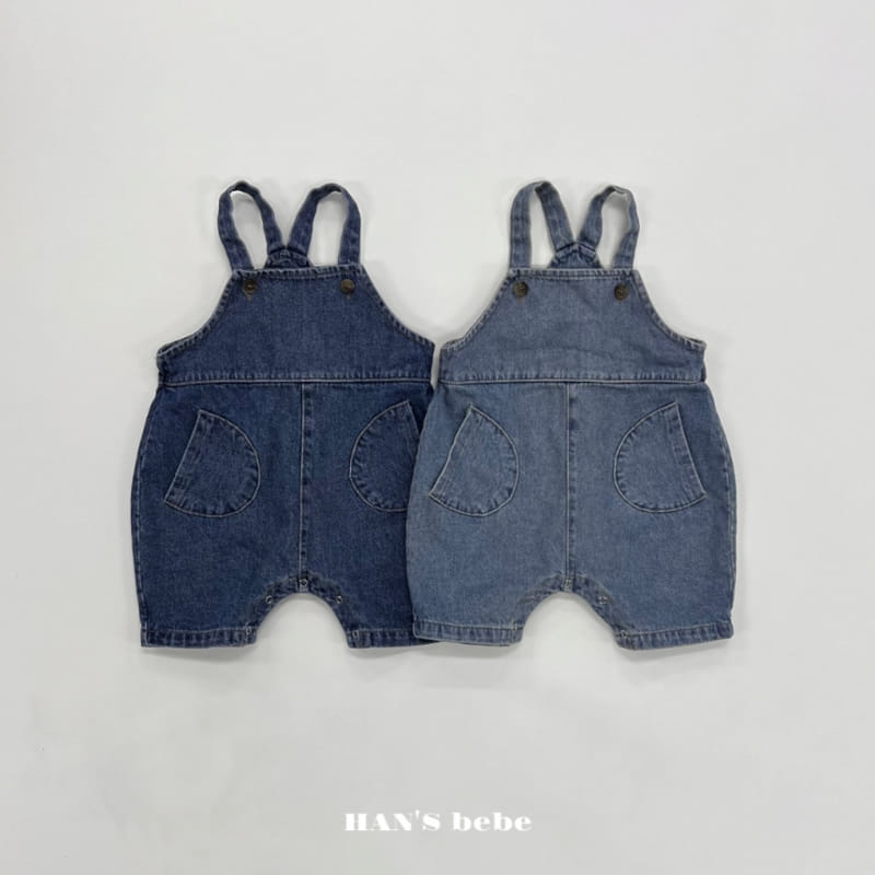 Han's - Korean Baby Fashion - #babyfever - Bebe Chichi Denim Dungarees