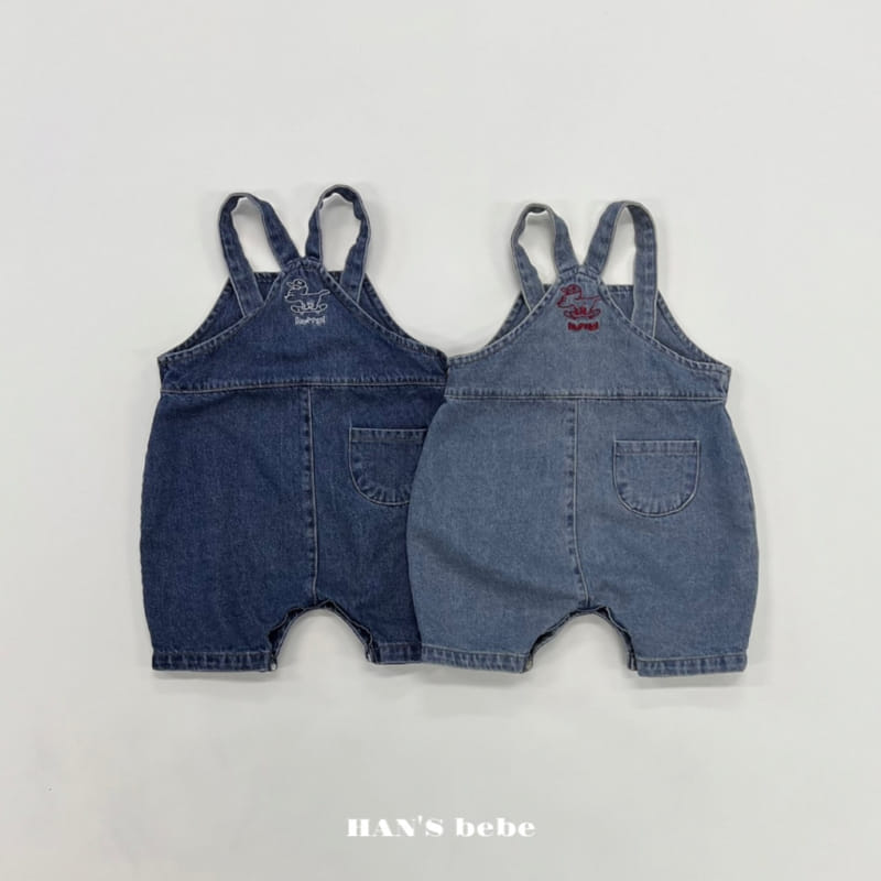 Han's - Korean Baby Fashion - #babygirlfashion - Bebe Chichi Denim Dungarees - 2