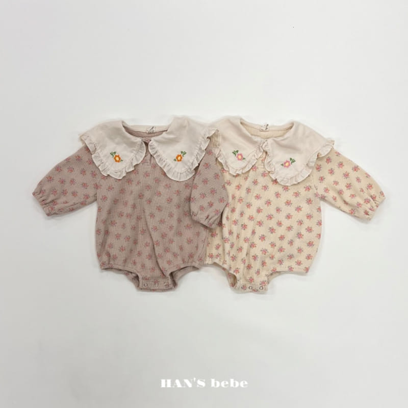 Han's - Korean Baby Fashion - #babygirlfashion - Bebe Lotty Collar Bodysuit