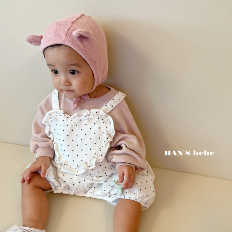 Han's - Korean Baby Fashion - #babylifestyle - Bebe Frill Bonbon Dungarees Bodysuit - 5