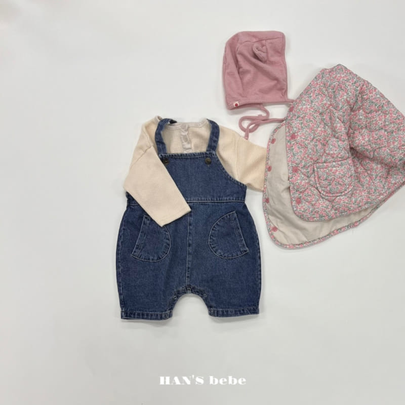 Han's - Korean Baby Fashion - #babylifestyle - Bebe Chichi Denim Dungarees - 3
