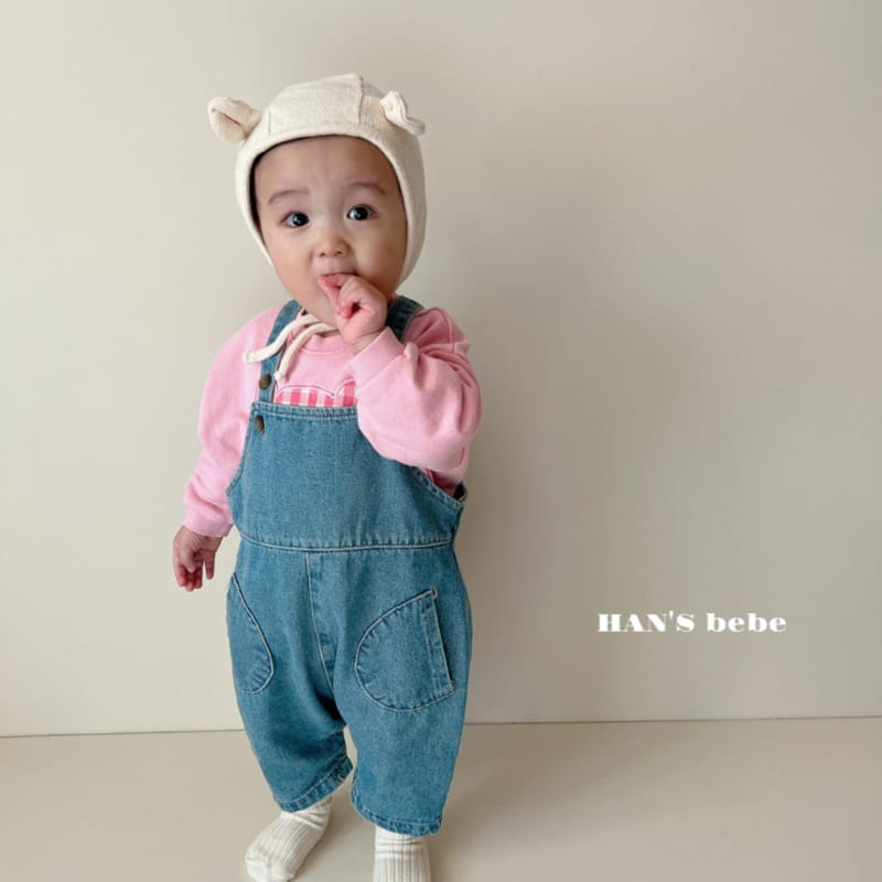 Han's - Korean Baby Fashion - #babyootd - Bebe Chichi Denim Dungarees - 5
