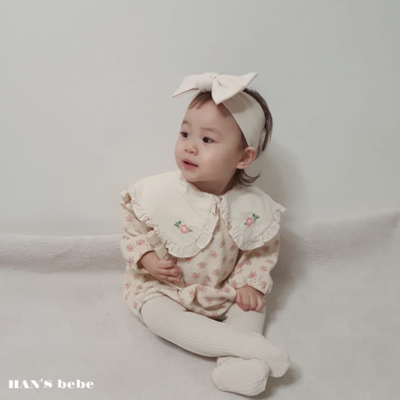 Han's - Korean Baby Fashion - #babyoutfit - Bebe Lotty Collar Bodysuit - 5