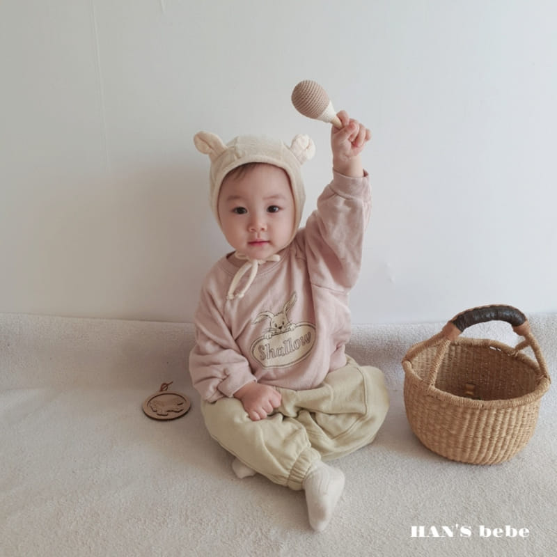 Han's - Korean Baby Fashion - #onlinebabyboutique - Bebe Barnie Sweatshirt - 12
