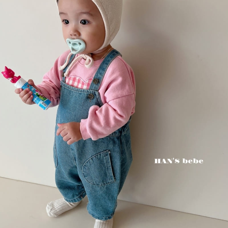 Han's - Korean Baby Fashion - #onlinebabyboutique - Bebe Chichi Denim Dungarees - 9