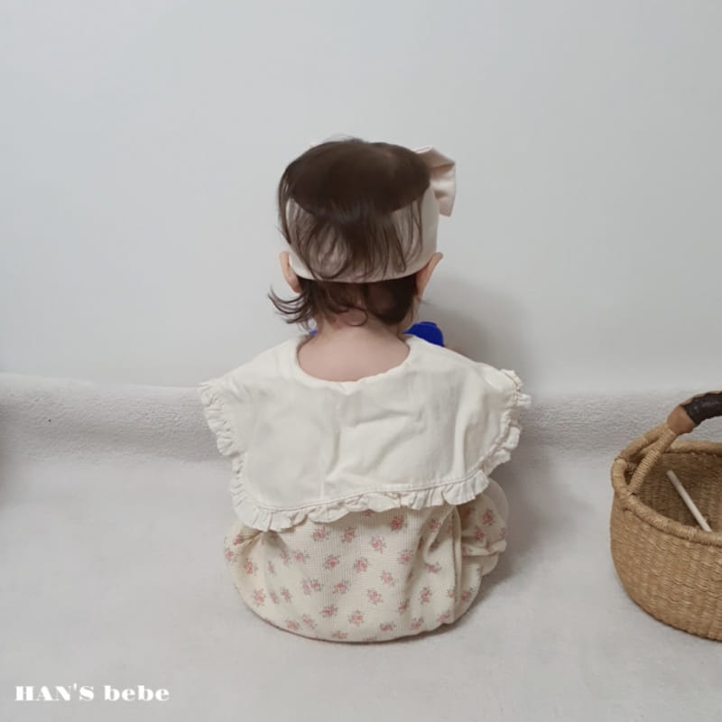 Han's - Korean Baby Fashion - #onlinebabyboutique - Bebe Lotty Collar Bodysuit - 8