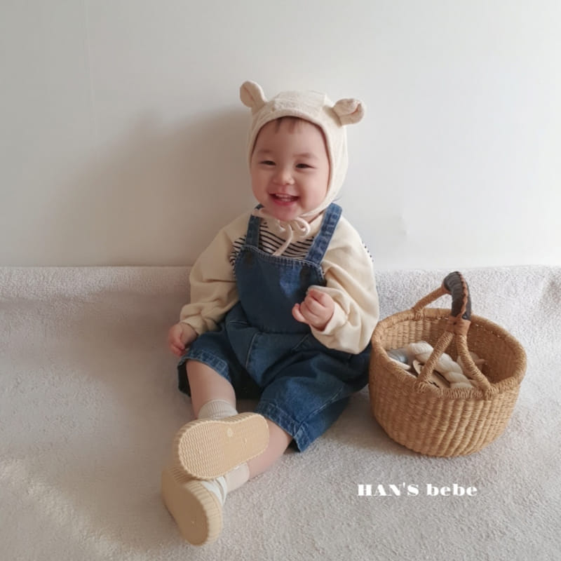 Han's - Korean Baby Fashion - #onlinebabyshop - Bebe Chichi Denim Dungarees - 10