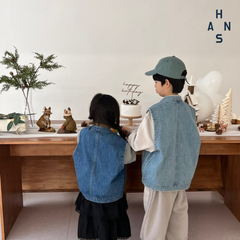 Han's - Korean Children Fashion - #discoveringself - Carry Denim Vest - 6