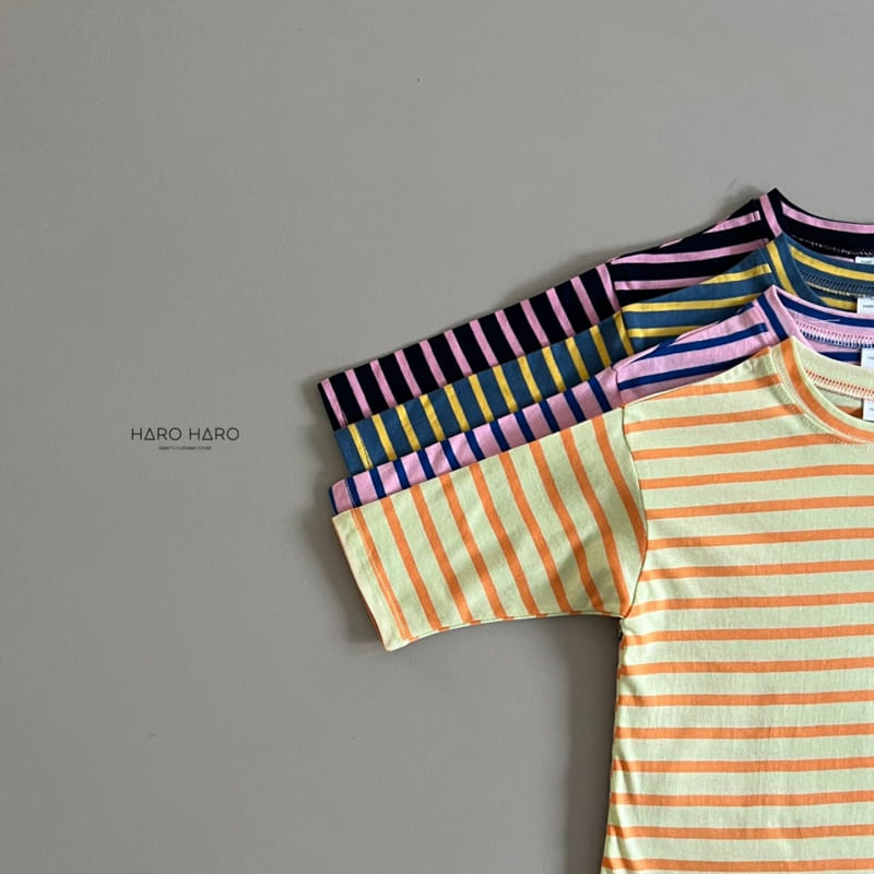 Haro Haro - Korean Children Fashion - #fashionkids - Honey Stripes Tee - 2