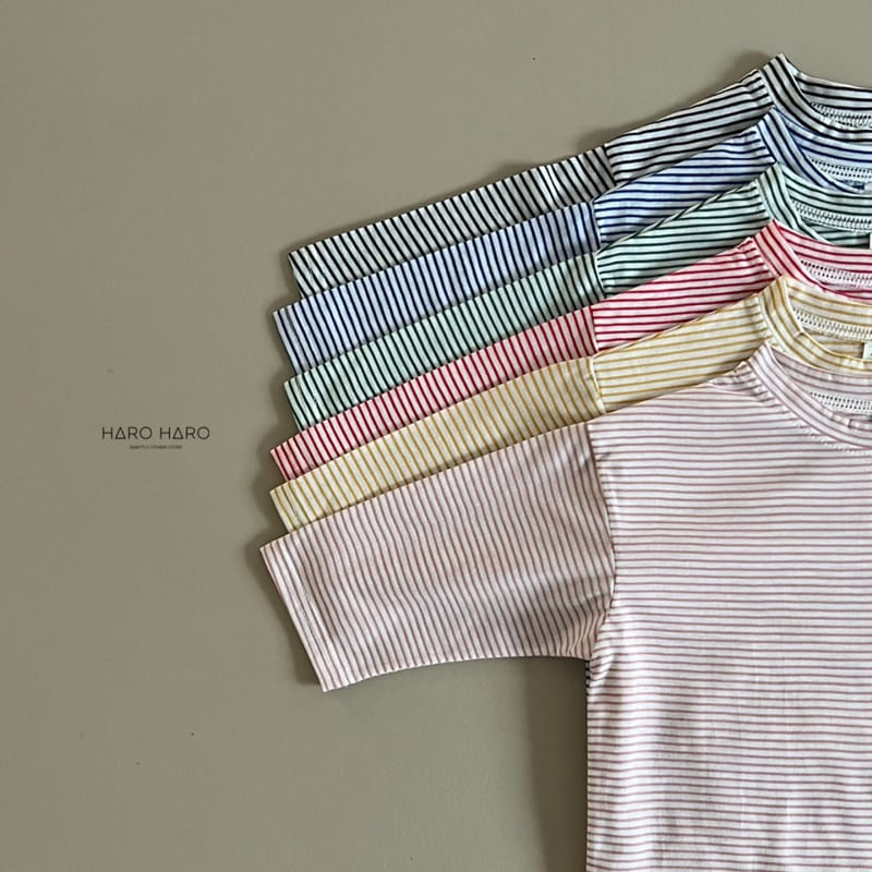 Haro Haro - Korean Children Fashion - #kidsshorts - Haribi Stripes Tee - 2