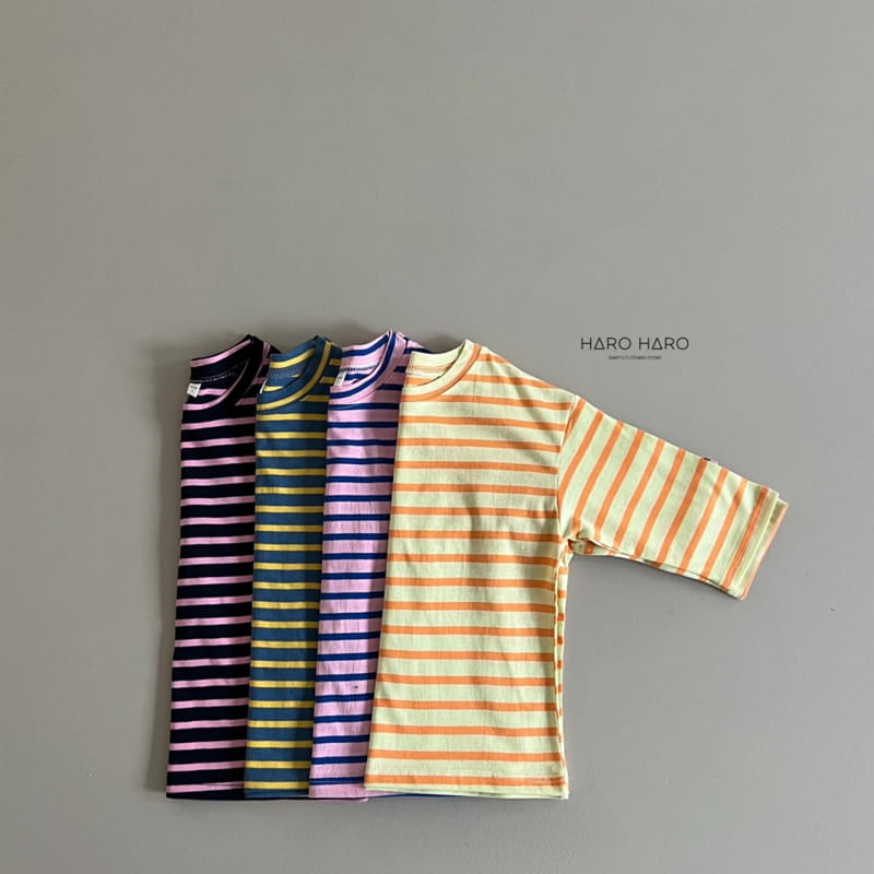 Haro Haro - Korean Children Fashion - #kidzfashiontrend - Honey Stripes Tee - 5