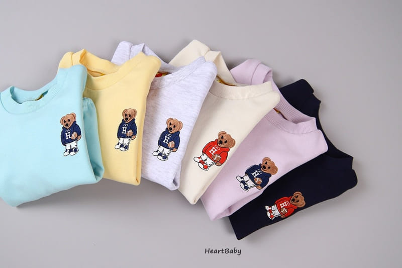 Heart Baby - Korean Baby Fashion - #babyclothing - Bear Embroidery Bodysuit - 6