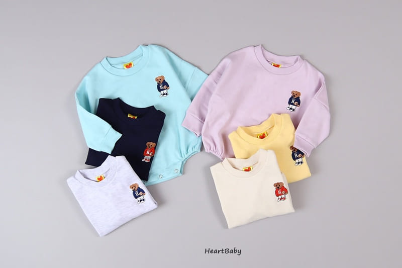 Heart Baby - Korean Baby Fashion - #babygirlfashion - Bear Embroidery Bodysuit - 9