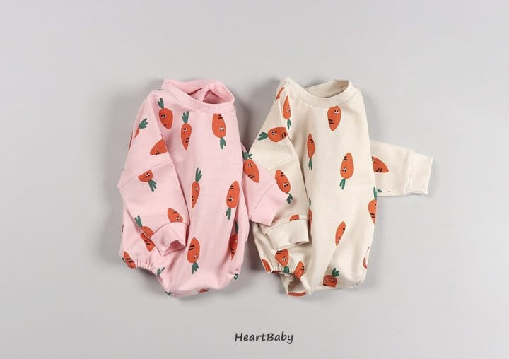 Heart Baby - Korean Baby Fashion - #babyoninstagram - Carrot Boduysuit - 3