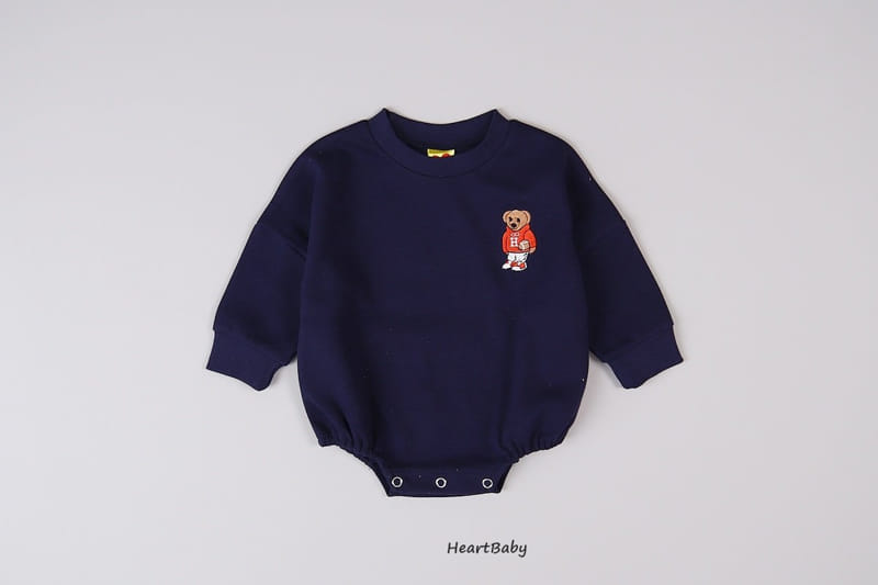 Heart Baby - Korean Baby Fashion - #babyootd - Bear Embroidery Bodysuit - 12