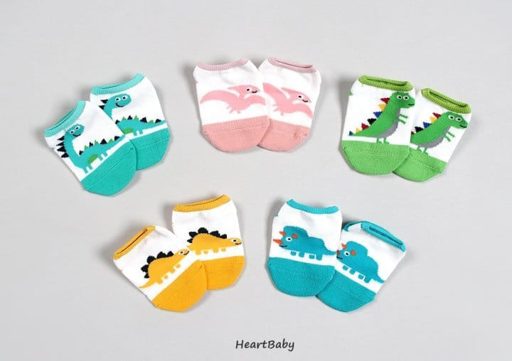 Heart Baby - Korean Children Fashion - #Kfashion4kids - Dino Socks  - 8