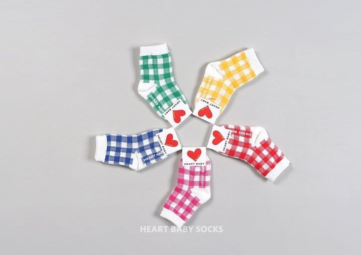 Heart Baby - Korean Children Fashion - #Kfashion4kids - Cute Check Socks - 3