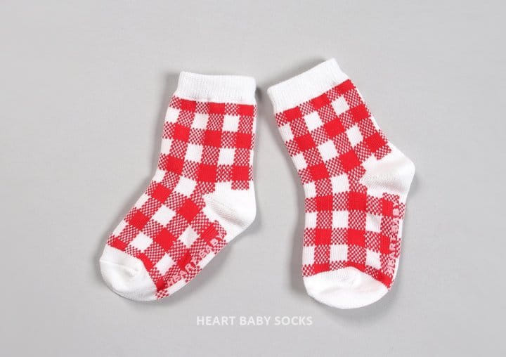 Heart Baby - Korean Children Fashion - #childofig - Cute Check Socks - 8