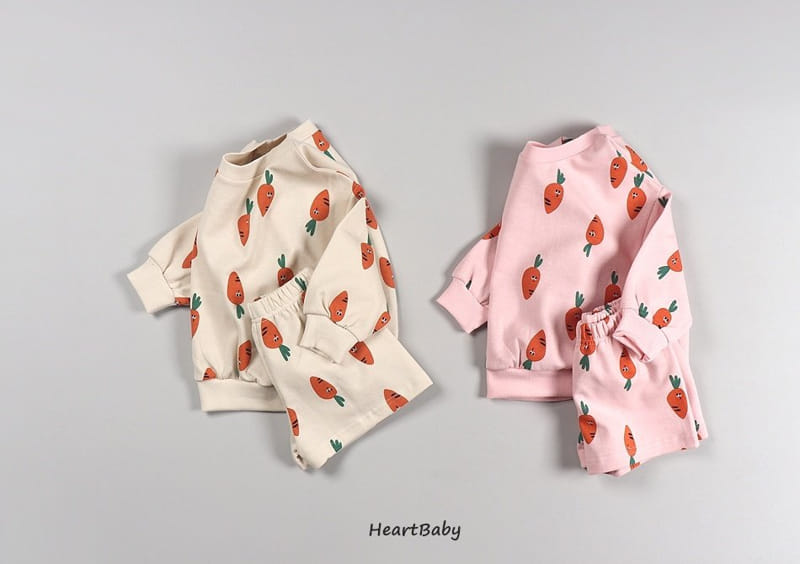 Heart Baby - Korean Children Fashion - #childofig - Carrot Shorts Top Bottom Set - 3