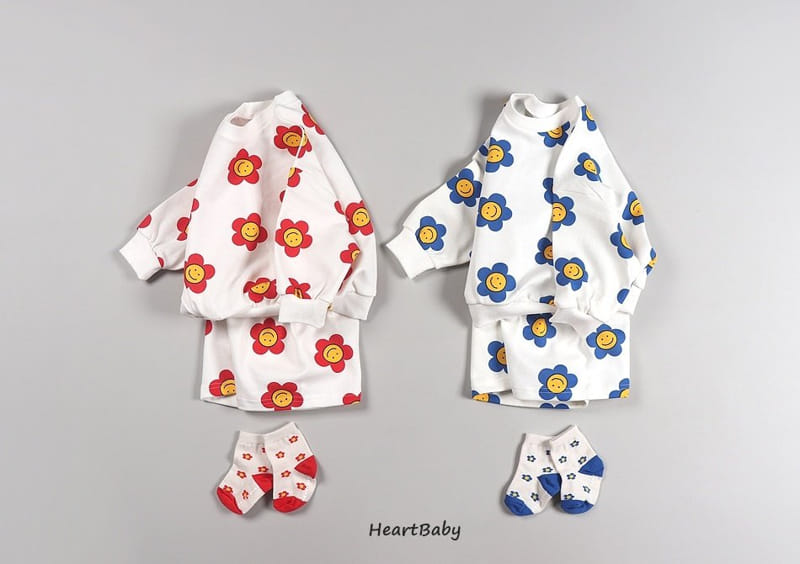 Heart Baby - Korean Children Fashion - #childrensboutique - Dasiy Shorts Top Bottom Set - 3