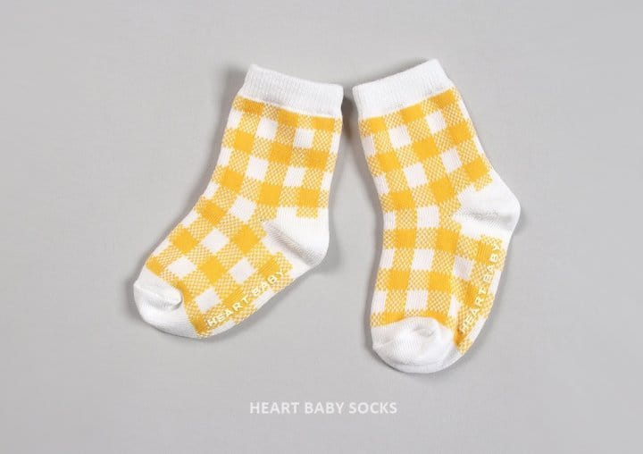 Heart Baby - Korean Children Fashion - #designkidswear - Cute Check Socks - 11