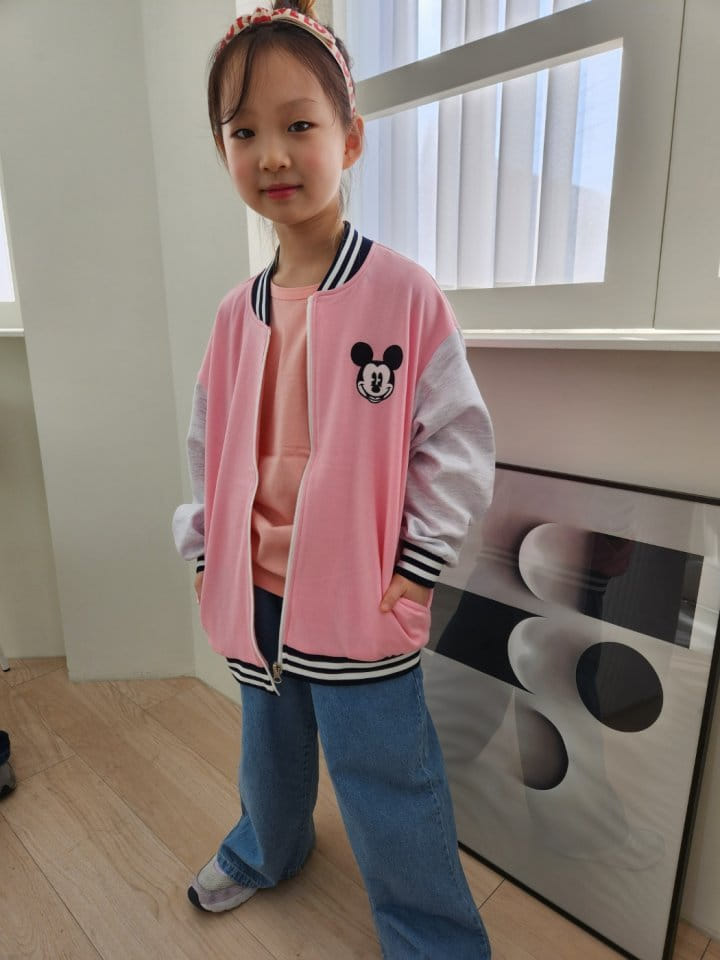 Heart Baby - Korean Children Fashion - #fashionkids - Mickey Base Ball Jumper