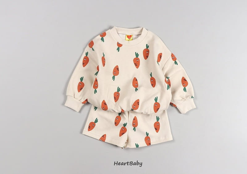 Heart Baby - Korean Children Fashion - #fashionkids - Carrot Shorts Top Bottom Set - 7