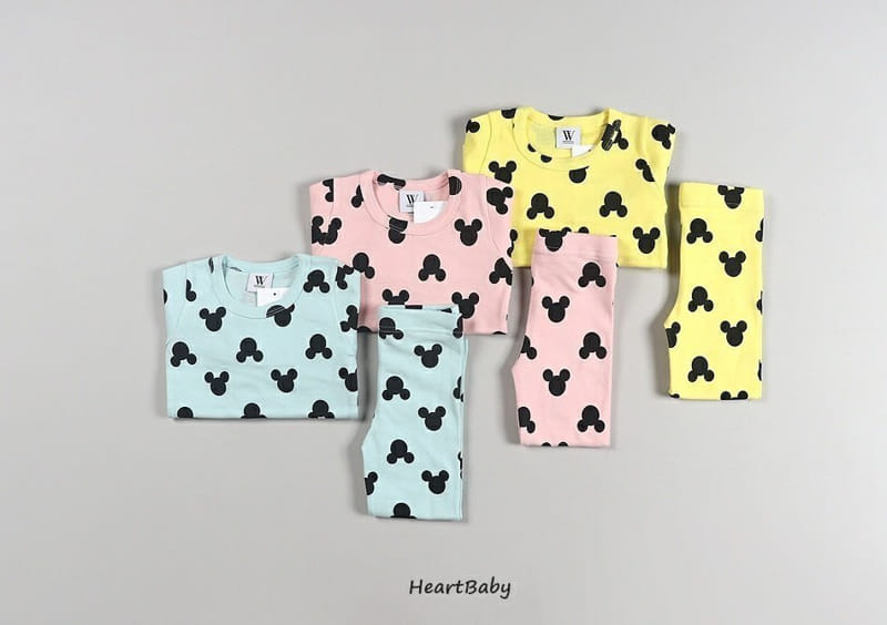Heart Baby - Korean Children Fashion - #kidsshorts - Circle Mickey Easywear - 8