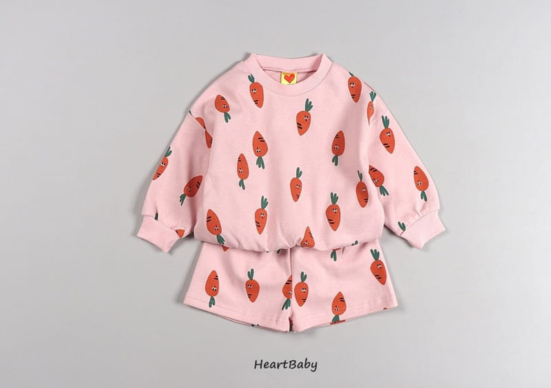 Heart Baby - Korean Children Fashion - #kidsshorts - Carrot Shorts Top Bottom Set - 8