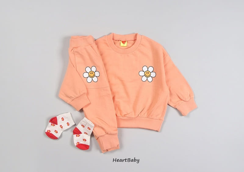 Heart Baby - Korean Children Fashion - #kidsshorts - Sun Flower Top Bottom Set - 5