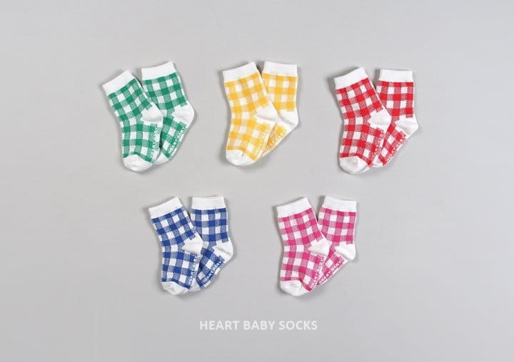 Heart Baby - Korean Children Fashion - #kidsstore - Cute Check Socks