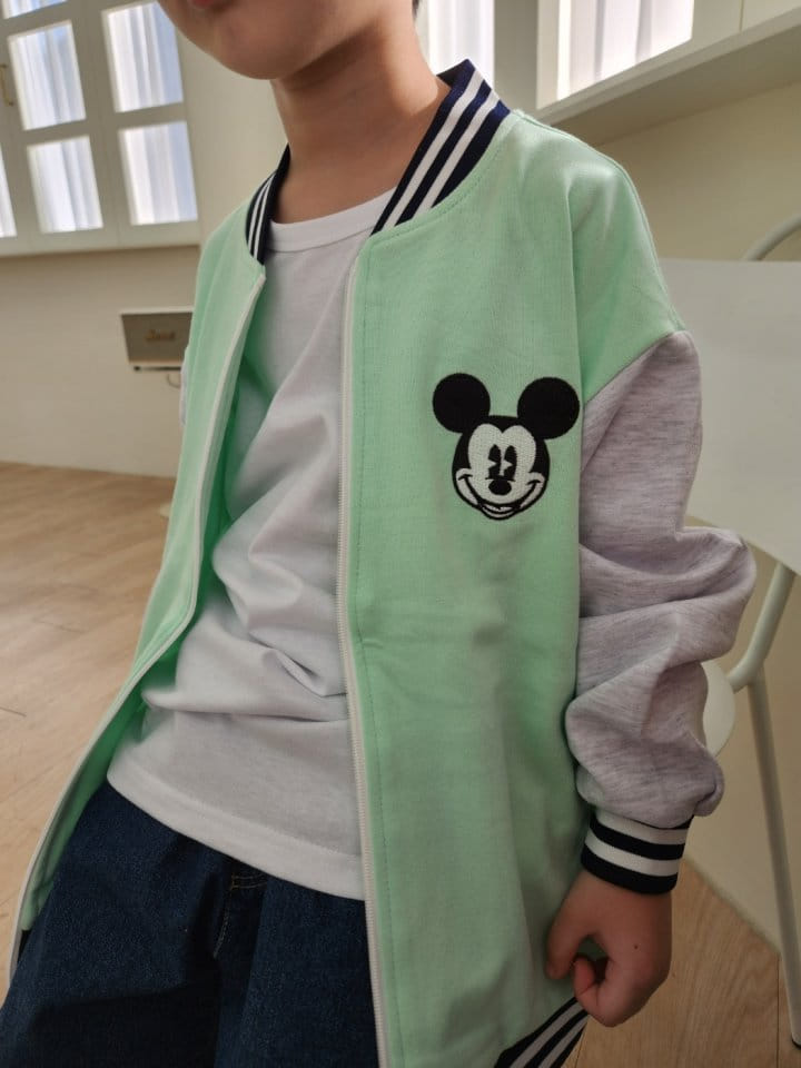Heart Baby - Korean Children Fashion - #kidsstore - Mickey Base Ball Jumper - 3