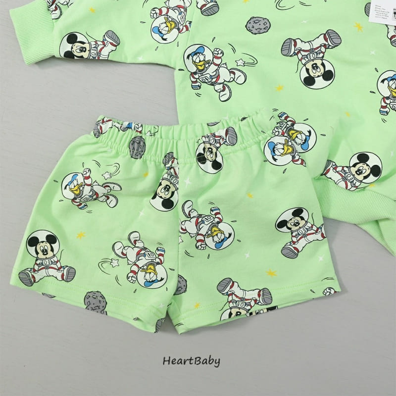 Heart Baby - Korean Children Fashion - #kidzfashiontrend - Space Mickey Top Bottom Set - 11