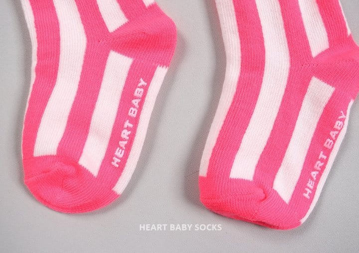 Heart Baby - Korean Children Fashion - #kidzfashiontrend - Neon Stripes Socks - 3