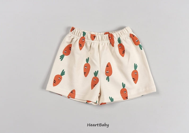 Heart Baby - Korean Children Fashion - #kidzfashiontrend - Carrot Shorts Top Bottom Set - 10