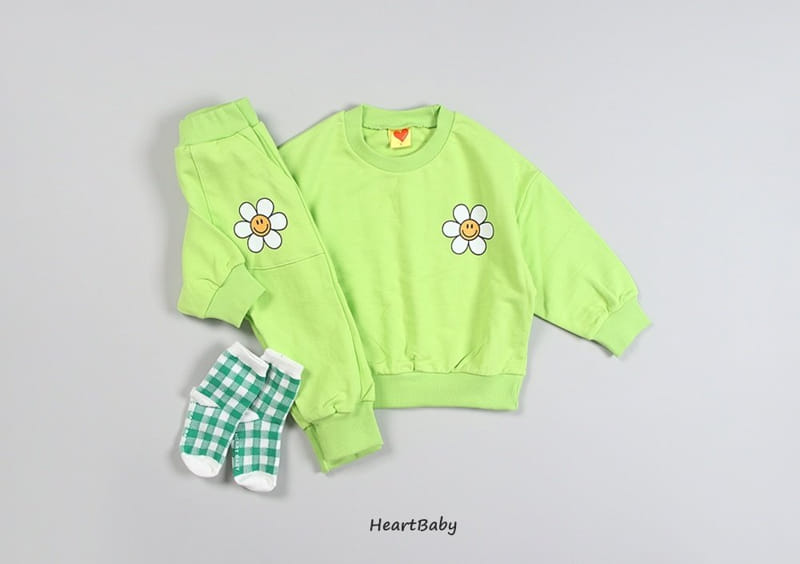 Heart Baby - Korean Children Fashion - #kidzfashiontrend - Sun Flower Top Bottom Set - 7