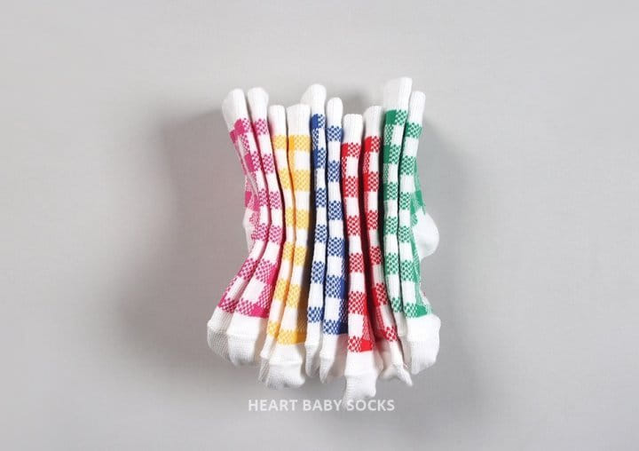 Heart Baby - Korean Children Fashion - #Kfashion4kids - Cute Check Socks - 4