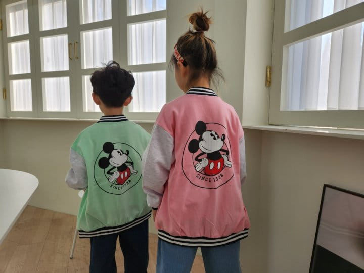 Heart Baby - Korean Children Fashion - #littlefashionista - Mickey Base Ball Jumper - 6