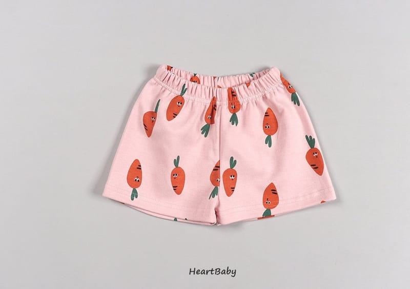 Heart Baby - Korean Children Fashion - #littlefashionista - Carrot Shorts Top Bottom Set - 12