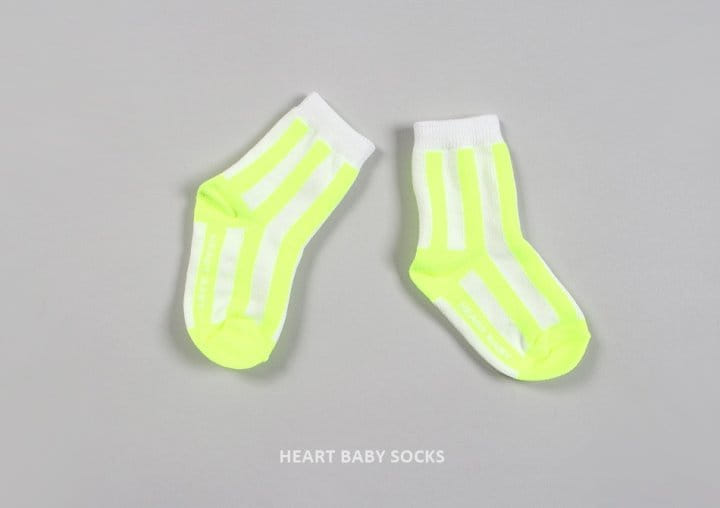 Heart Baby - Korean Children Fashion - #magicofchildhood - Neon Stripes Socks - 6