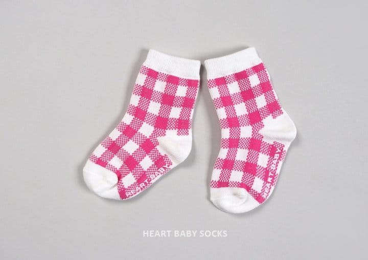 Heart Baby - Korean Children Fashion - #magicofchildhood - Cute Check Socks - 5