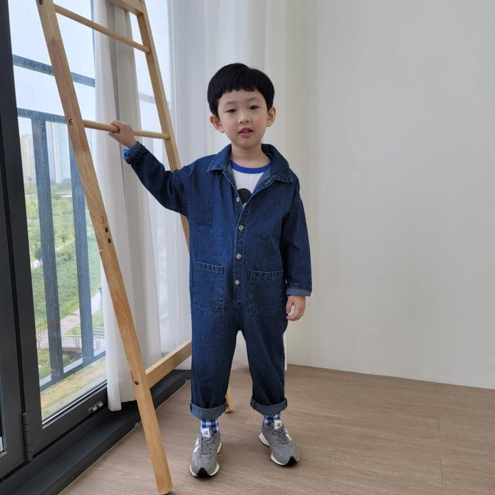 Heart Baby - Korean Children Fashion - #magicofchildhood - Denim Pocket Jumpsuit - 3