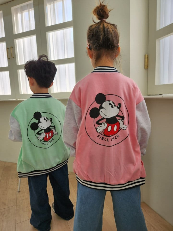 Heart Baby - Korean Children Fashion - #minifashionista - Mickey Base Ball Jumper - 8