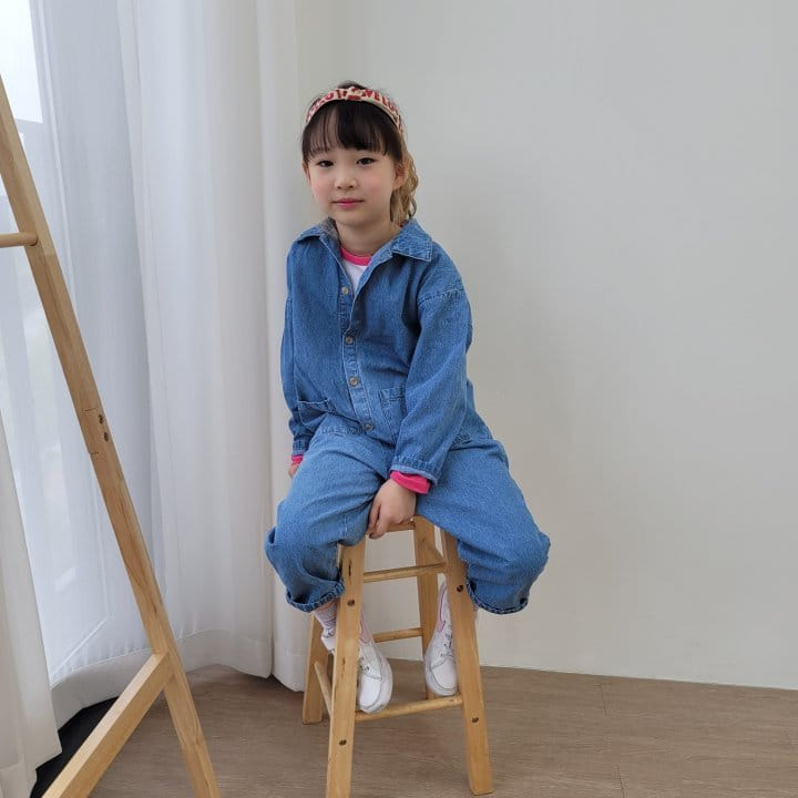Heart Baby - Korean Children Fashion - #magicofchildhood - Denim Pocket Jumpsuit - 4