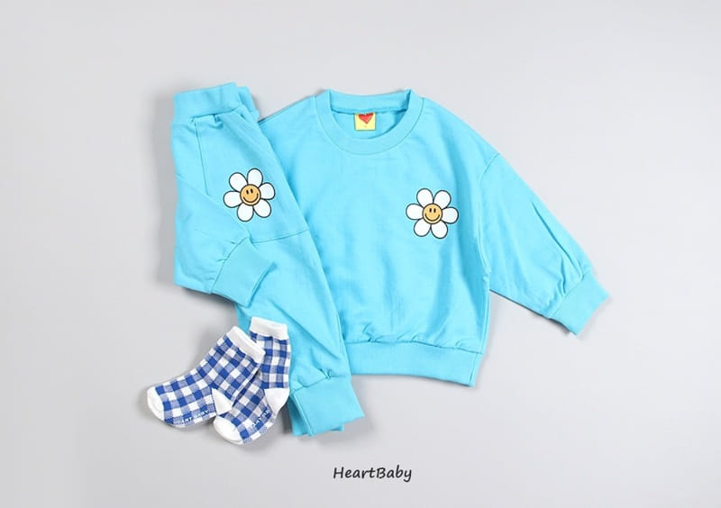 Heart Baby - Korean Children Fashion - #minifashionista - Sun Flower Top Bottom Set - 11