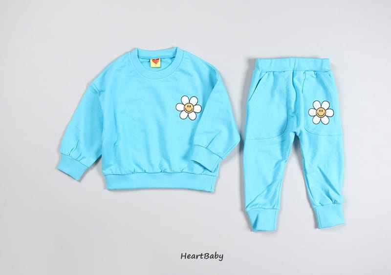 Heart Baby - Korean Children Fashion - #prettylittlegirls - Sun Flower Top Bottom Set - 12