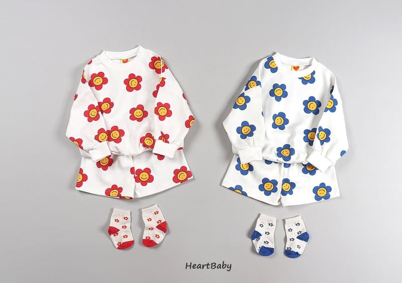 Heart Baby - Korean Children Fashion - #stylishchildhood - Dasiy Shorts Top Bottom Set