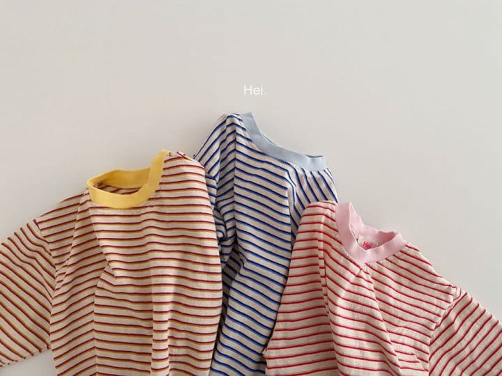 Hei - Korean Children Fashion - #Kfashion4kids - Color Stripes Tee