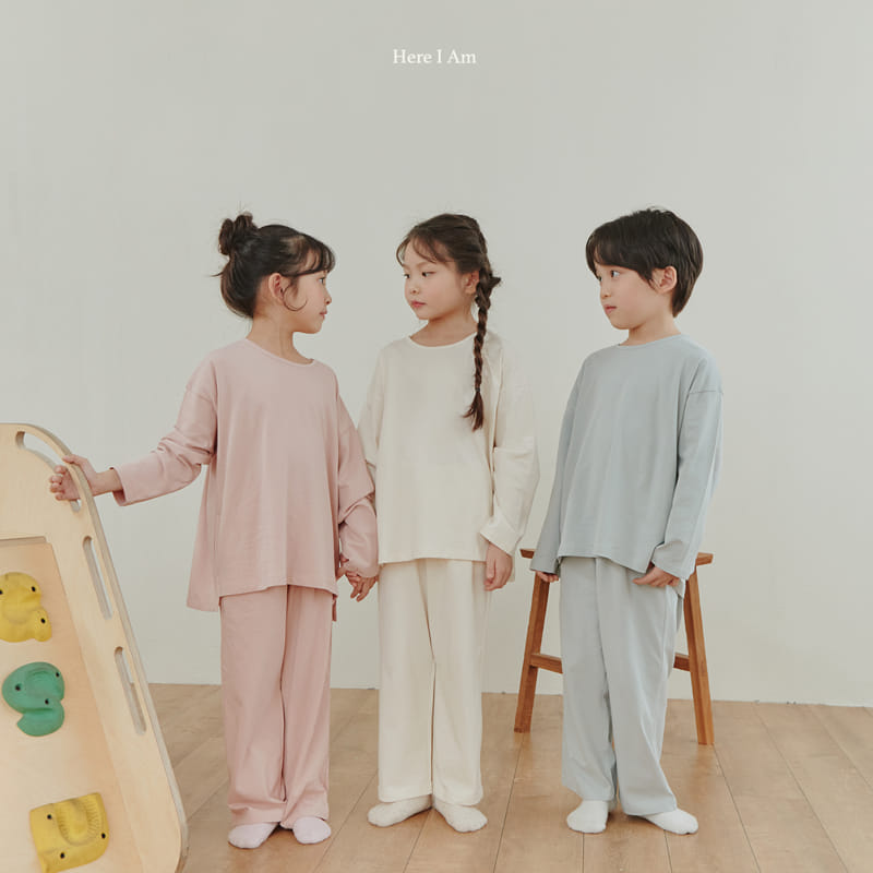 Here I Am - Korean Children Fashion - #kidzfashiontrend - Elle Overfit Top Bottom Set