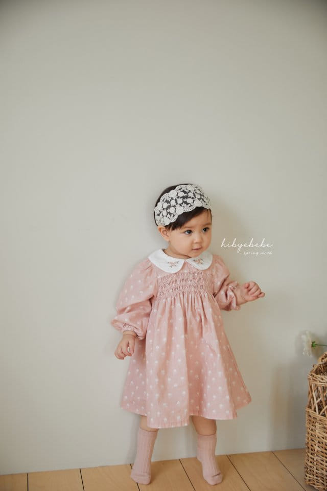 Hi Byebebe - Korean Baby Fashion - #babyboutique - Rose Collar Smocking One-piece - 7